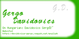 gergo davidovics business card